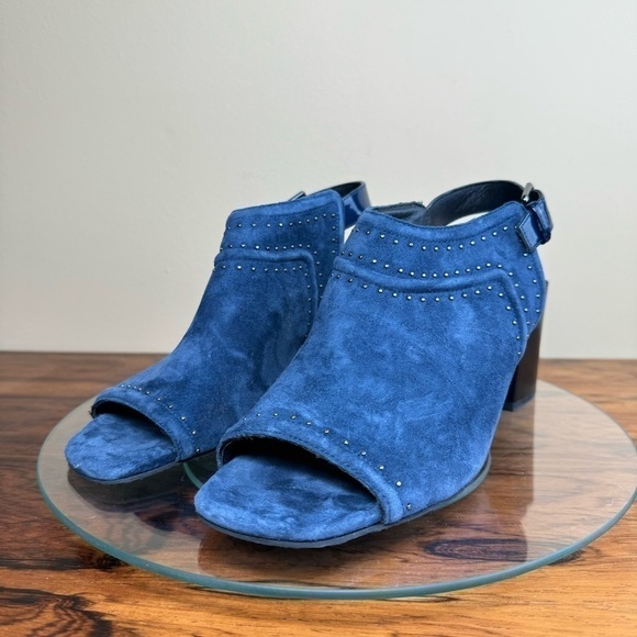 Donald Pliner Penny Open Toe Slingback Mule - navy suede - Picture 1 of 15